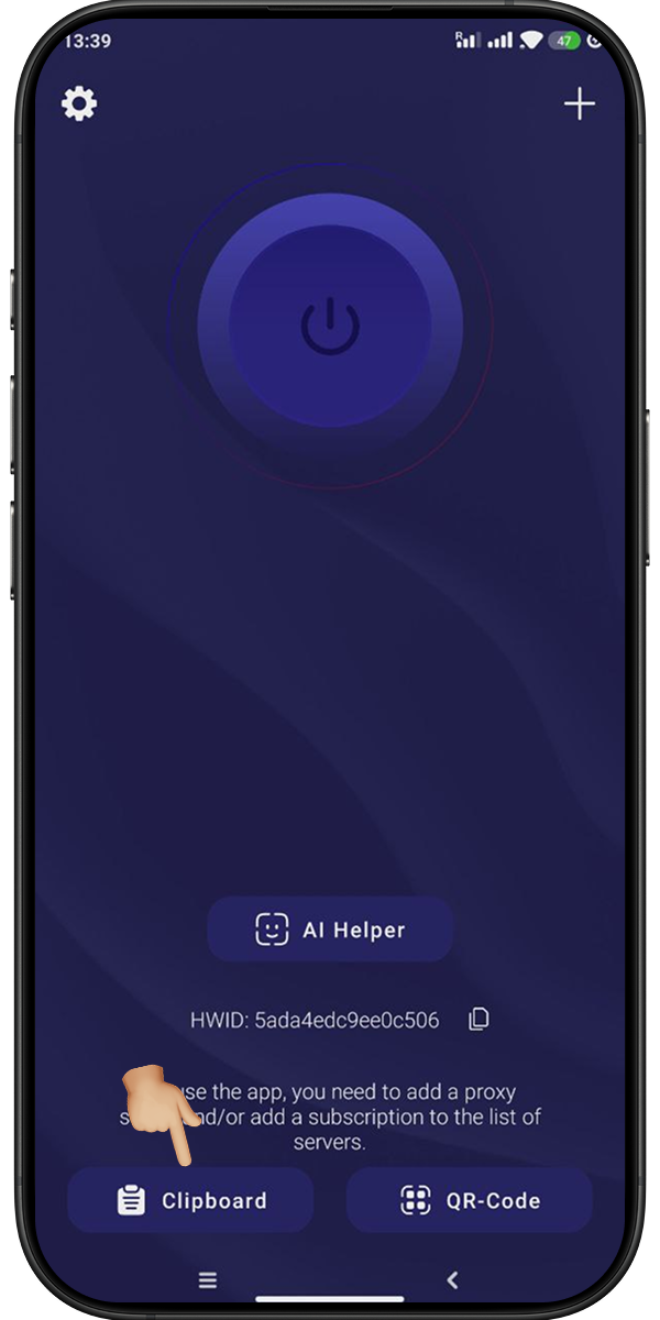 Connecting VPN in happ app on android