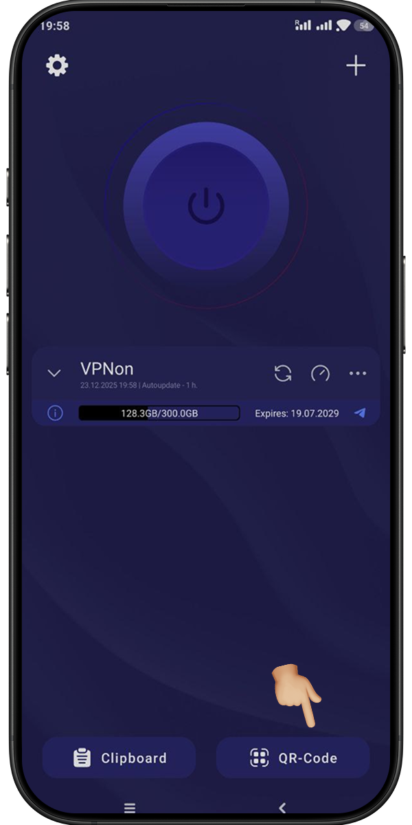 Connecting VPN in happ app on android tv