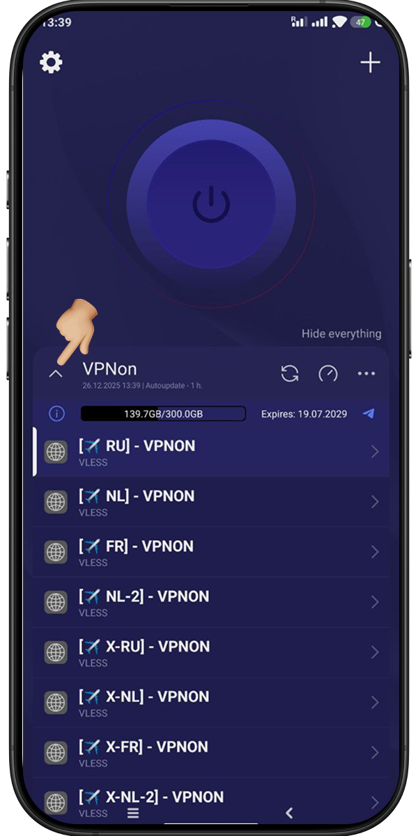 Connecting VPN in happ app on appletv