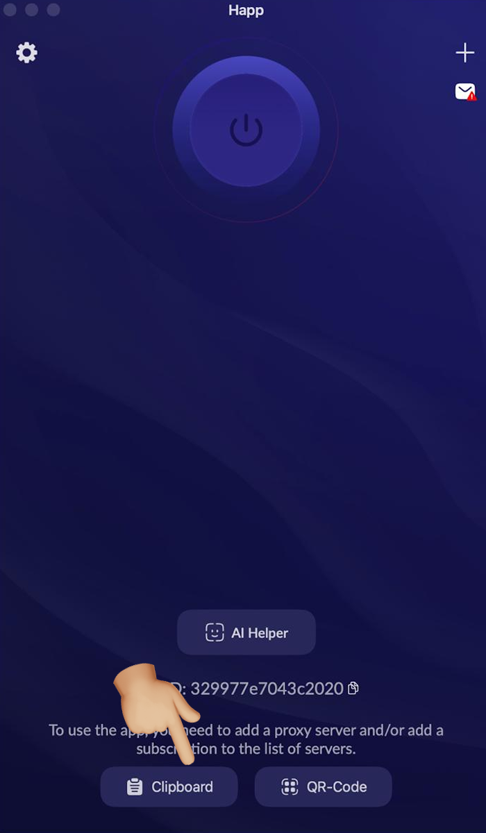 Connecting VPN in happ app on macOS