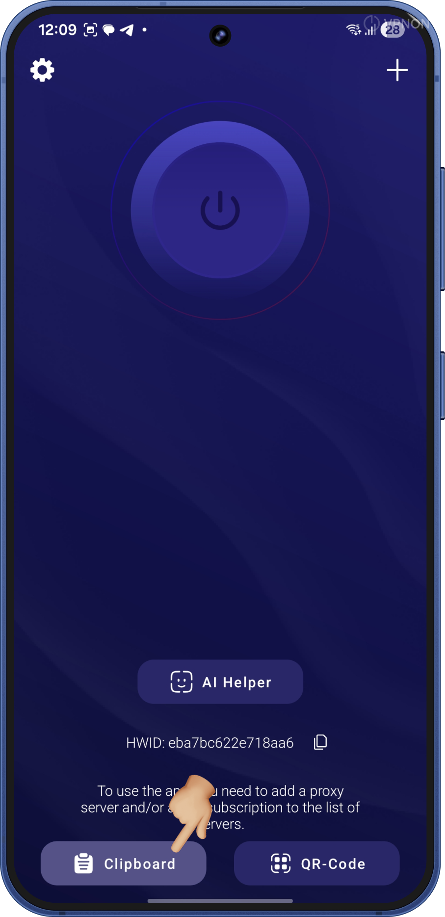 Menghubungkan VPN di aplikasi happ pada android