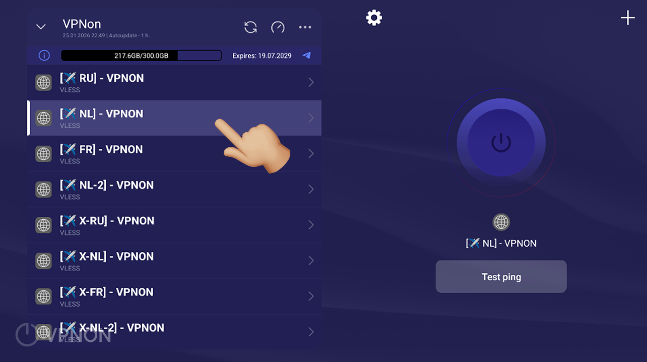 Menghubungkan VPN di aplikasi happ pada android tv