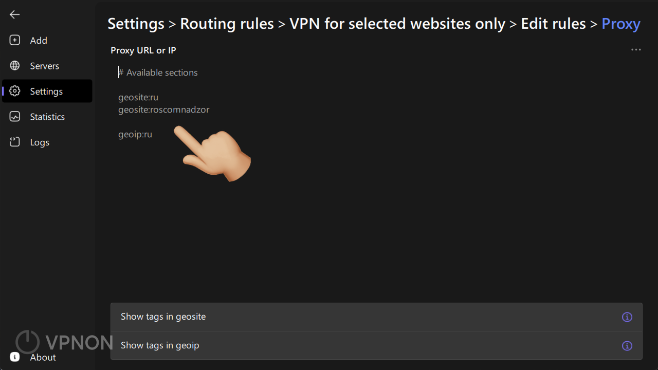 pengeditan aturan perutean happ, proxy