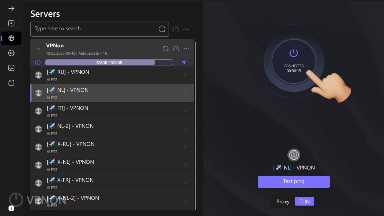 Menghubungkan VPN di aplikasi happ pada Linux