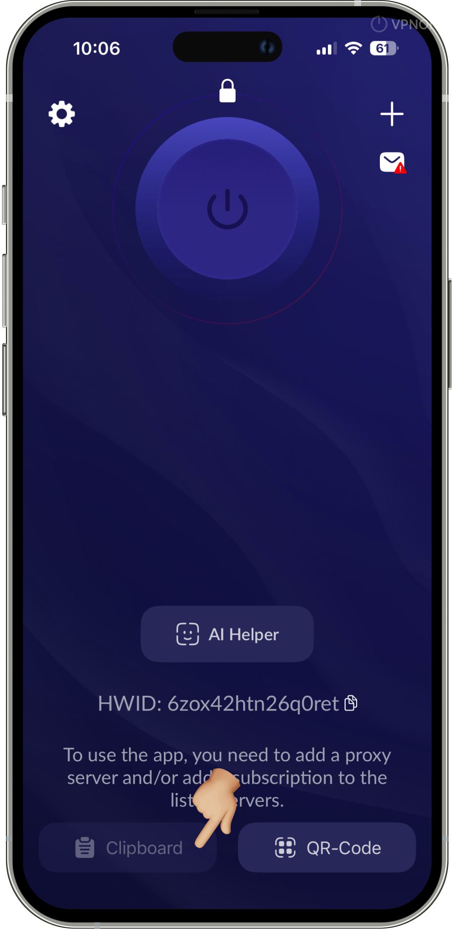 iOS'te happ uygulamasında VPN bağlantısı