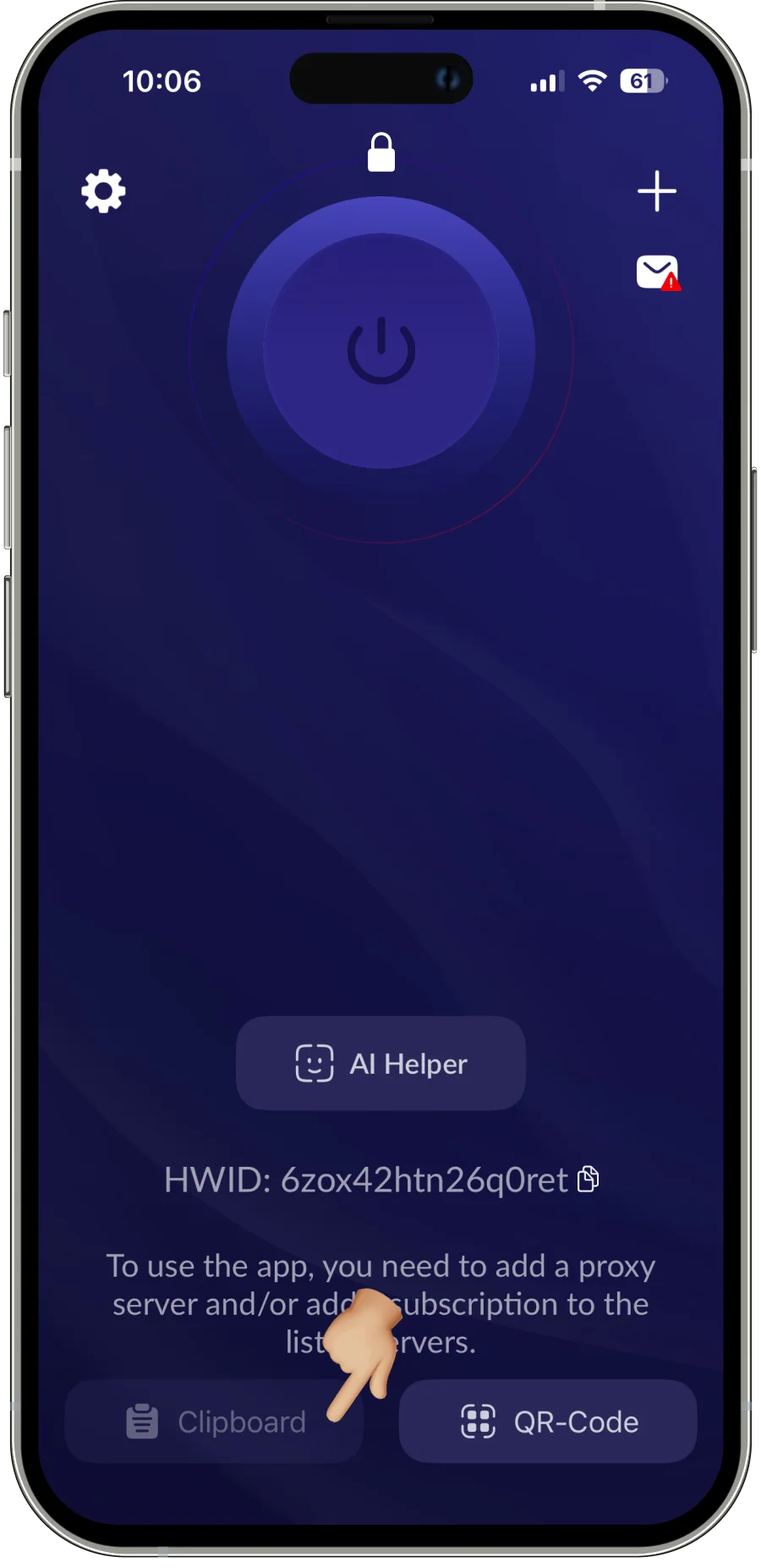 iOS'te happ uygulamasında VPN bağlantısı