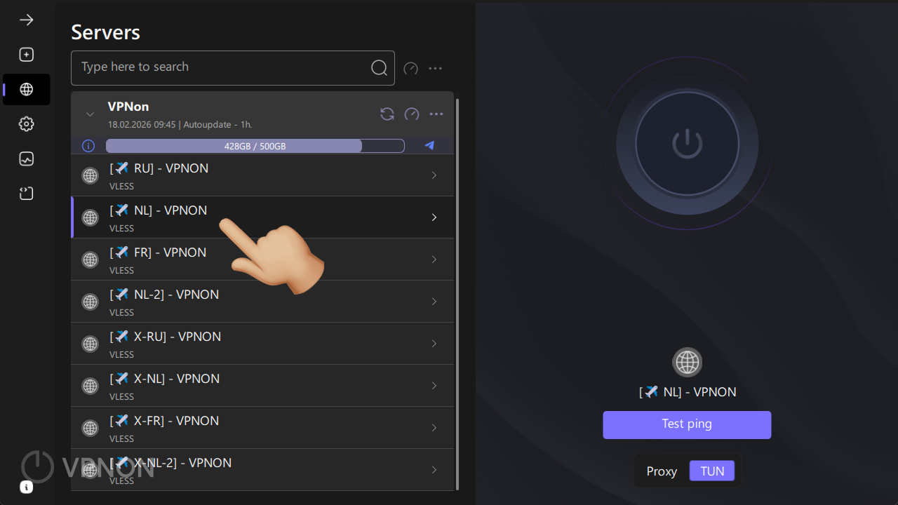 Linux'te happ uygulamasında VPN bağlantısı
