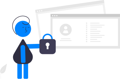 Girl in the top block presenting VPN